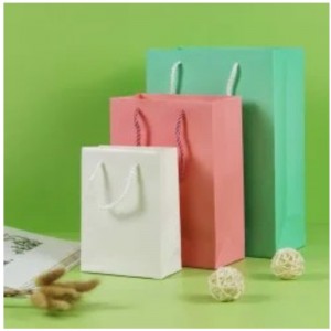 ถุงกระดาษสีชมพูคราฟท์